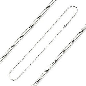 Minőségi acél nyaklánc - vágott hasáb láncszemek - Vastagság: 3 mm