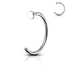 Nemesacél patkó piercing - Méret: 0,6 mm x 10 mm