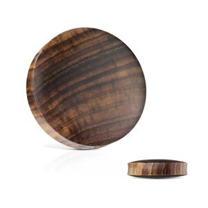Fa fültágító dugó - sono fa, natúr barna-fekete mintázattal, többféle méretben - A piercing vastagsága: 4 mm