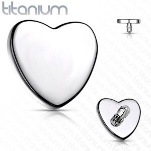 Titánium pót implantátumfej, szív 4 mm, ezüst szín, vastagság 1,6 mm