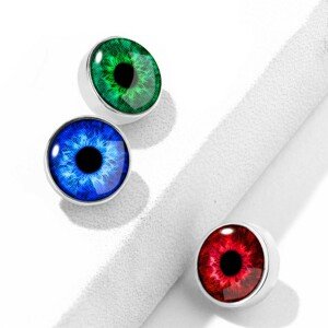 Pótfej orvosi acél implantátumhoz, színes szem, ezüst, 1,6 mm - Szín: Zöld