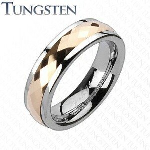 Tungsten gyűrű - forgatható középső sáv - Nagyság: 49
