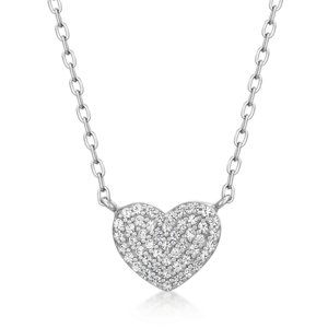 SOFIA ezüst nyaklánc szívvel  nyaklánc IS028CT085RHWH38-45