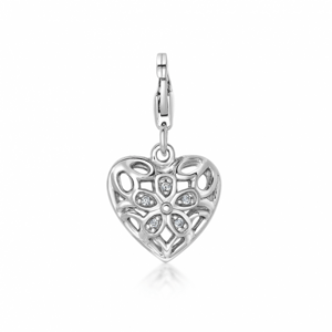 SOFIA ezüst charm medál szív  medál AEIC2419Z/R