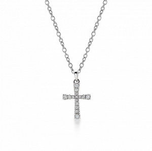 SOFIA ezüst nyaklánc kereszttel  nyaklánc CAMN20770-S-CZ-SS