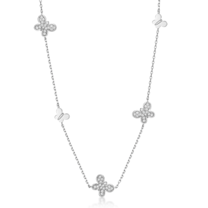 SOFIA ezüst nyaklánc pillangókkal  nyaklánc CJMN0656N