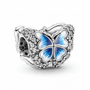 PANDORA Kék pillangó csillogó charm