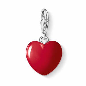 THOMAS SABO Red heart silver charm medál  medál 0016-007-10