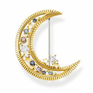 THOMAS SABO bross Moon with coloured stones gold  bross X0283-959-7
