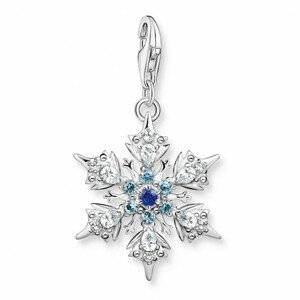 THOMAS SABO charm medál Snowflake with blue stones  medál 1902-945-7