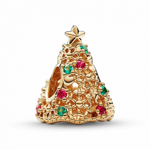 PANDORA aranyozott Csillámló karácsonyfa charm