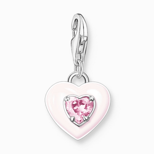 THOMAS SABO charm medál Heart with pink stones  karkötő 1915-041-9