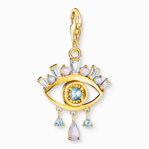 THOMAS SABO charm medál Blue eye gold  medál 1926-971-7