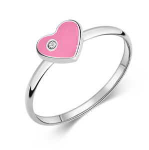 SOFIA ezüst gyűrű üvegezett szívvel  gyűrű SJ189483.200