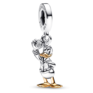PANDORA Disney 100. évfordulós Donald kacsa laboratóriumban készült gyémánt függő charm