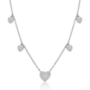 SOFIA ezüst nyaklánc szívecskékkel  nyaklánc CONZB112470