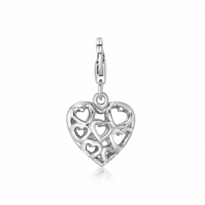 SOFIA ezüst charm medál szív  medál AEIC2420/R