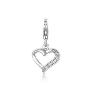 SOFIA ezüst charm medál szív  medál AEIC2415Z/R