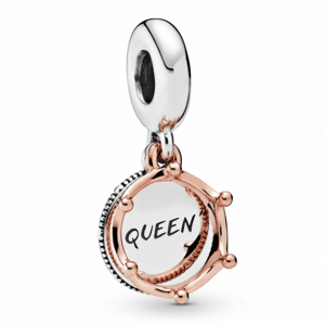 PANDORA aranyozott Queen függő charm