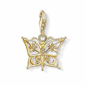 THOMAS SABO Butterfly star & moon gold charm medál  medál 1853-414-14