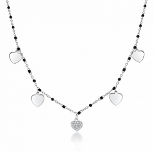 SOFIA ezüst nyaklánc szívekkel  nyaklánc IS035CT024
